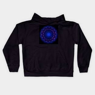 After Midnight Glow Mandala (wide) Kids Hoodie